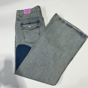 NWT Telepatia Heart Distressed Wide Legs Women’s Jeans Size 9/29